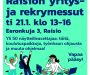 Raision yritys- ja rekrymessuilla yli 50 näytteilleasettajaa